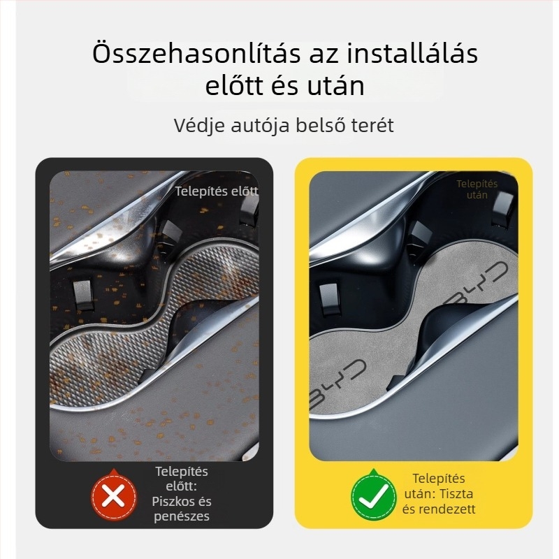 Autós vezeték nélküli töltőpad a középkonzolhoz – kompatibilis a Hiace 06EV 25 modelljével, belső tér kiegészítő mikroszálas bőrrel