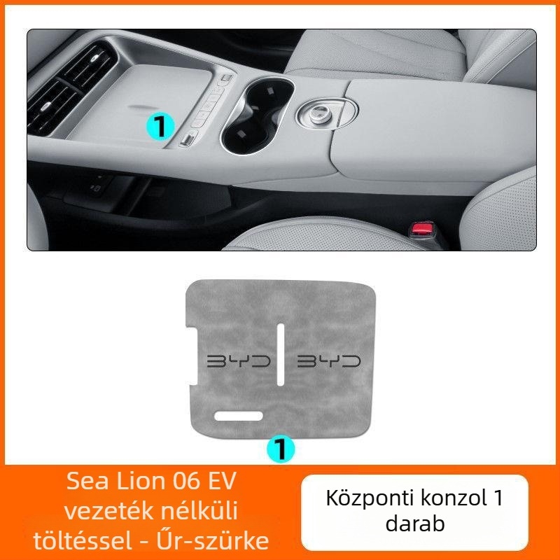 Autós vezeték nélküli töltőpad a középkonzolhoz – kompatibilis a Hiace 06EV 25 modelljével, belső tér kiegészítő mikroszálas bőrrel