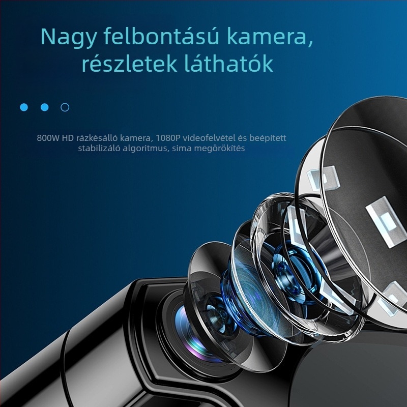 Okos szemüveg kamerával HD fotókhoz és videókhoz, AI-azonosítás valós idejű fordítással, érintéses és hangalapú vezérléssel