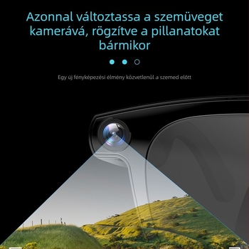 AI okos szemüveg objektumfelismeréssel, kamera fényképekhez és videókhoz, fordítás, beszéddel ébresztés és hozzáférés a GPT nagy modellhez