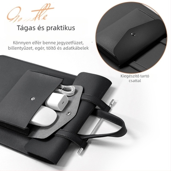12.9–14 hüvelykes készülékekhez laptop táska, iPad/tablet tárolás, MacBook-kompatibilis, logó nyomtatási lehetőség