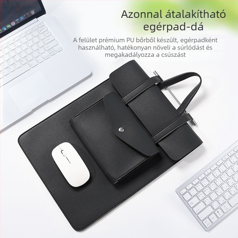 12.9–14 hüvelykes készülékekhez laptop táska, iPad/tablet tárolás, MacBook-kompatibilis, logó nyomtatási lehetőség