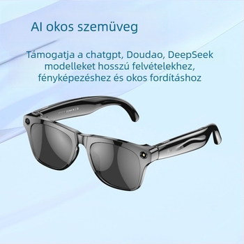 AI okos szemüveg kamerával, fordítással és tárgyfelismeréssel – Xkoenpro+; 1 MP kamera; 32 GB tárhely; 260 mAh akkumulátor; fejre helyezhető viselet; vezeték nélküli hatótávolság 5–10 m; Bluetooth hívások és zene