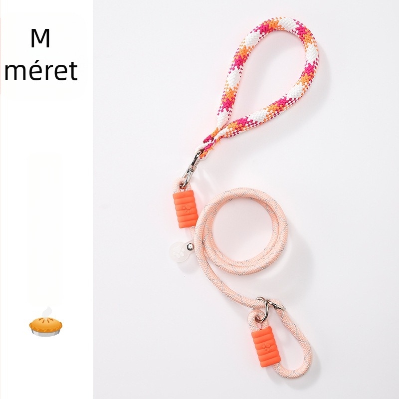 Fénylő kutyapóráz dopamin-fogantyúval, nylon kötél