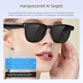 V3 okos szemüveg: 8MP kamera, AI fordítás, Objektum felismerés, Bluetooth hívások, 2GB RAM
