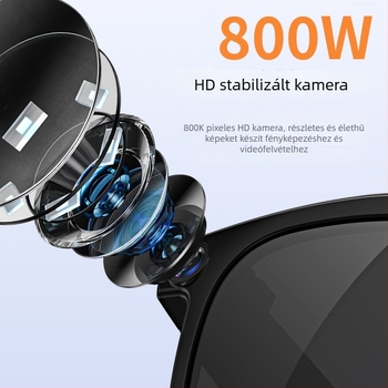 V3 okos szemüveg: 8MP kamera, AI fordítás, Objektum felismerés, Bluetooth hívások, 2GB RAM