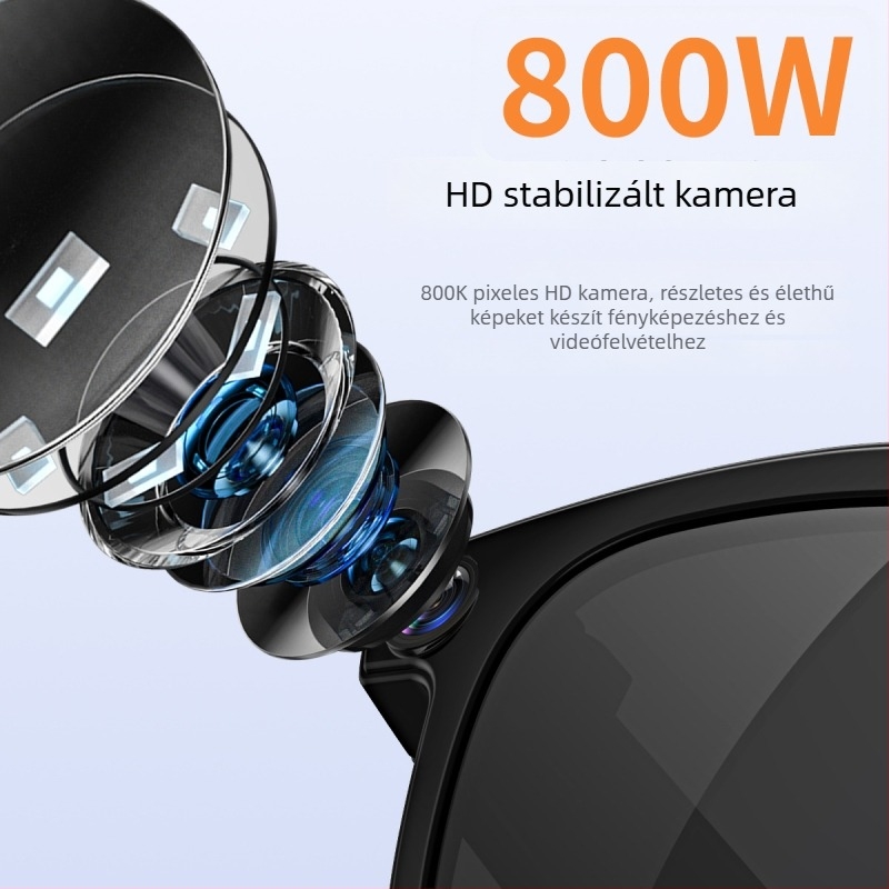 V3 okos szemüveg: 8MP kamera, AI fordítás, Objektum felismerés, Bluetooth hívások, 2GB RAM