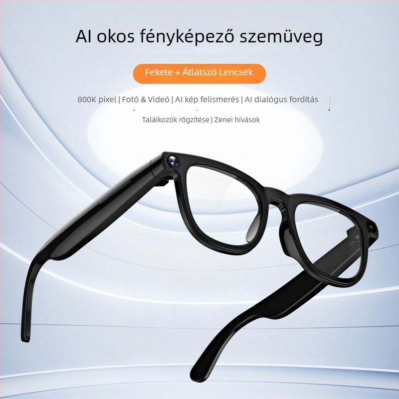 V3 okos szemüveg: 8MP kamera, AI fordítás, Objektum felismerés, Bluetooth hívások, 2GB RAM
