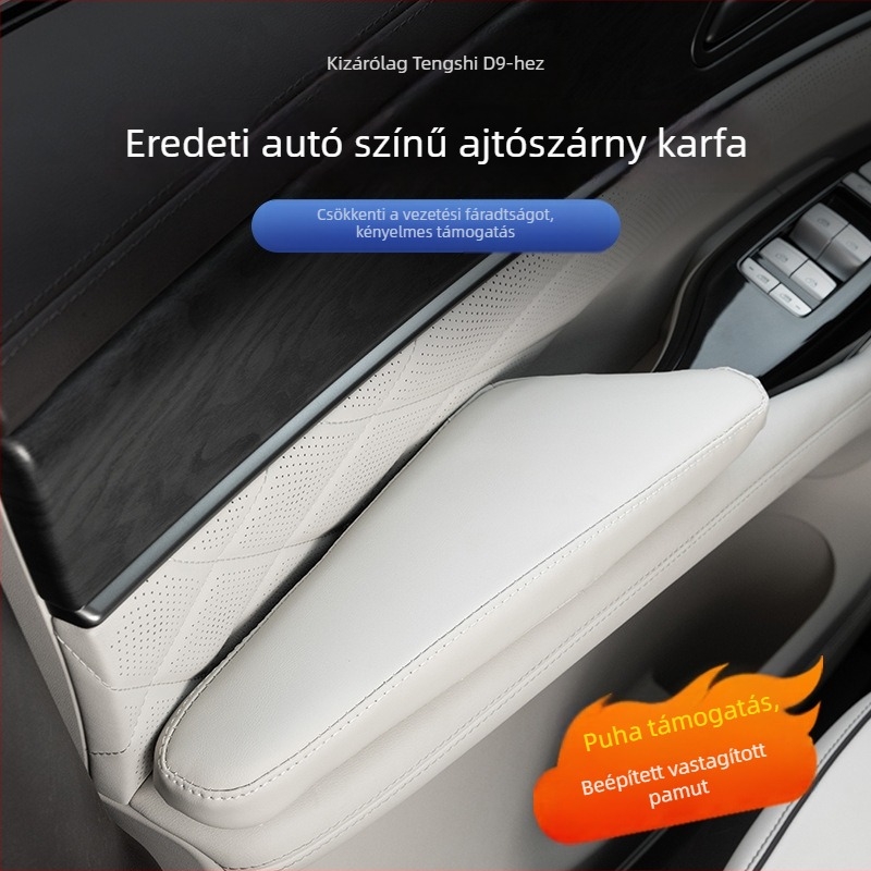 D9 Tens (2022–2025) Ajtókarfa párna – Vezetői ülés és középső kartámasz, PU anyag, testreszabás nélkül