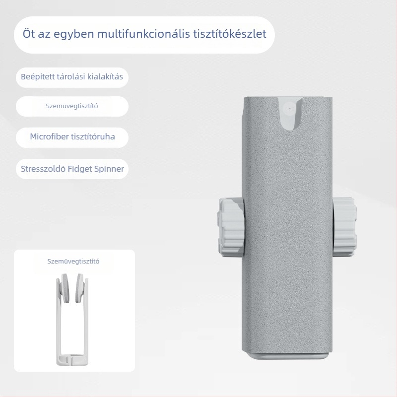 Szemüveg és készülékek hordozható tisztító készlet – 5 az 1-ben, általános tisztító, modell QJ033, OEM, 18 g, csomagolás 10