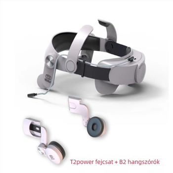 B2 VR hangátvitel fülvédők Oculus Quest 2-höz — fejre szerelhető, OEM feldolgozás, tömeg 68 g, csomagolás: főegység + útmutató + doboz, 2022-es megjelenés.