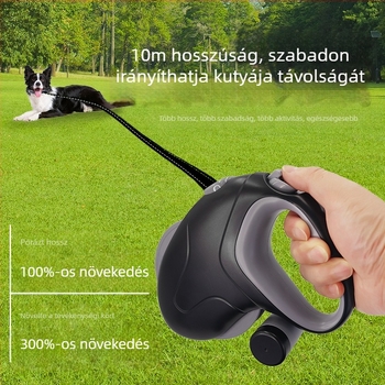 Yilide behúzható kutyapóráz – ABS anyag, nagy teherbírás, kiterjeszthető mechanizmus