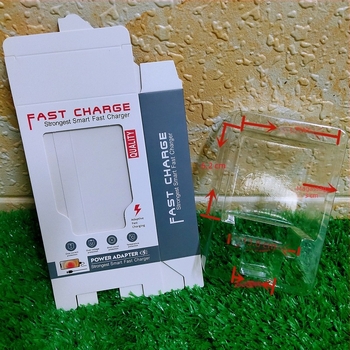 65W/120W gyorstöltő csomagolás doboz — univerzális modell egyfejű töltőhöz; anyag: papírkarton; nyomtatás: flexográfia; teherbírás: 200 g