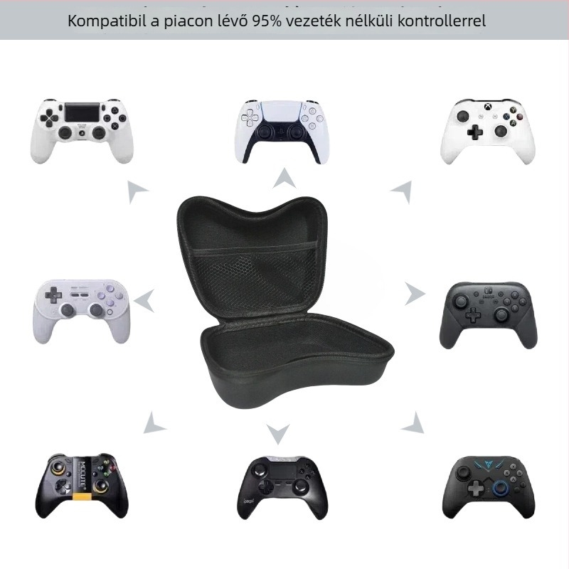 Univerzális játékvezérlő tároló tok, EVA anyag, modell B-SBB-100, cél: játék konzol vezérlőinek tárolása, terhelhetőség 0,12 kg, nyomtatott logó