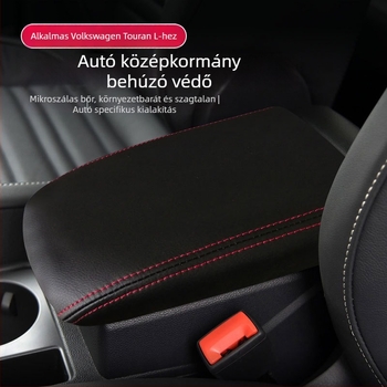VW Tiguan L (2017–2021) autó karfájának dobozfedője — Microfiber Leather; kompatibilis a központi konzollal