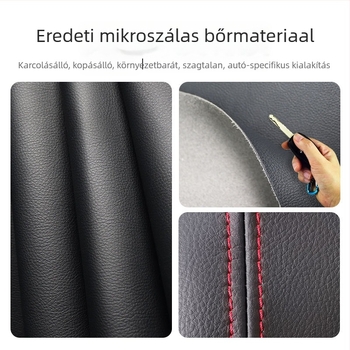 VW Tiguan L (2017–2021) autó karfájának dobozfedője — Microfiber Leather; kompatibilis a központi konzollal