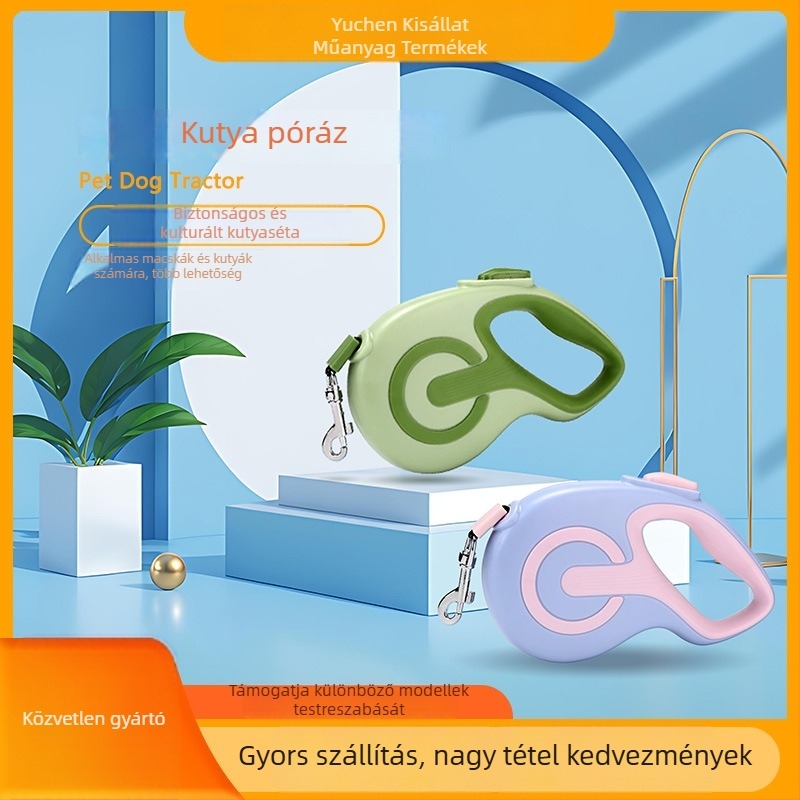 Nyújtható kutyapóráz – ABS anyagból, állítható kiterjesztés, kültéri biztonság, Yu chen