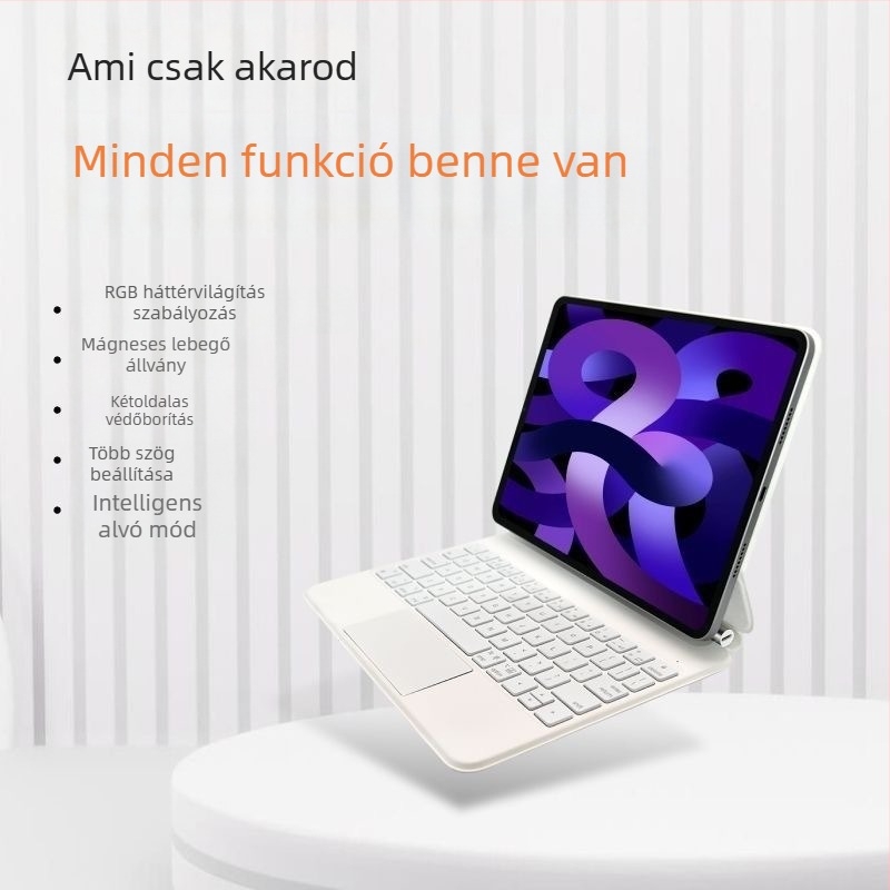 Xiaomi tabletához készült Bluetooth billentyűzet háttérvilágítással és érintőpaddal, 800 g, kompatibilis Xiaomi 5/6/7Pro