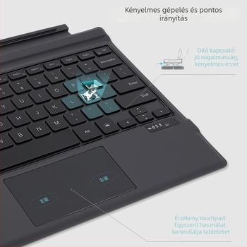 Surface billentyűzet Microsoft Surface Pro 4–7-hez érintőpaddal – Bluetooth vezeték nélküli WR218 (2021)