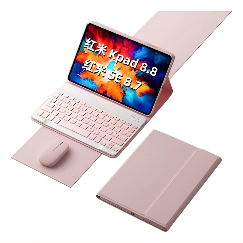 Redmi Kpad8.8 tablethez Bluetooth billentyűzetes tok, mágneses rögzítés; tartozékok: töltőkábel és útmutató; logó testreszabás; ergonómiai támogatás.