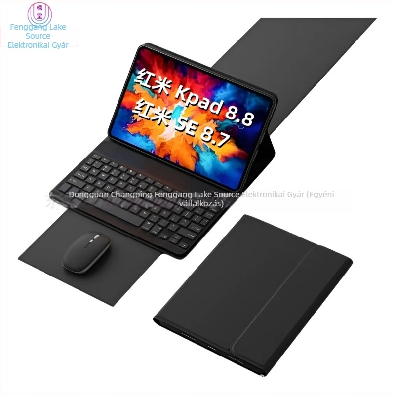 Redmi Kpad8.8 tablethez Bluetooth billentyűzetes tok, mágneses rögzítés; tartozékok: töltőkábel és útmutató; logó testreszabás; ergonómiai támogatás.