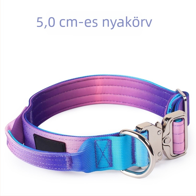 Kutyapóráz és hám taktikai nyakörvvel kültéri edzéshez