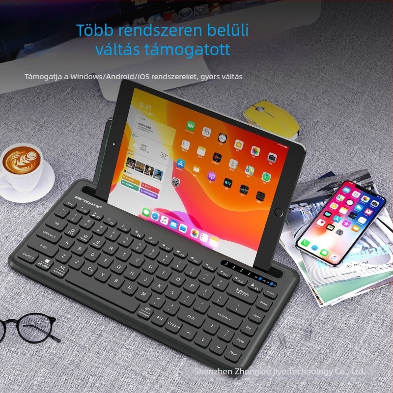 Bluetooth 5.1 vezeték nélküli billentyűzet mobiltelefonokra, tabletekre és laptopokra (Model X905; Bluetooth interfész; Ergonomikus; OEM-kész)