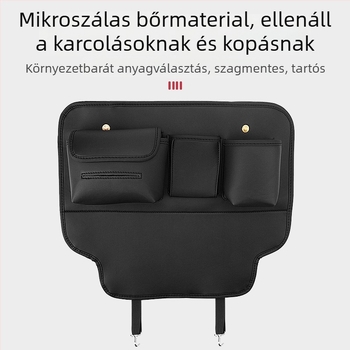 Autóülés hátsó szervező – egész éves, Nappa bőr textúra, autóba szerelhető, védelem a szennyeződés és a lábak ütései ellen