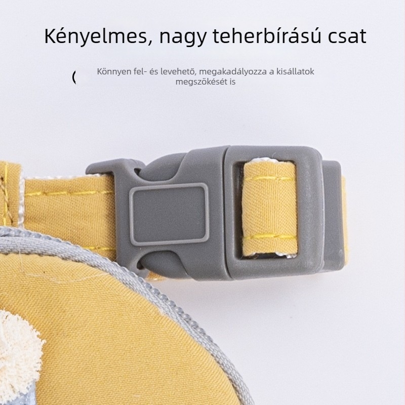 Háziállat póráz macskáknak és kutyáknak, állítható hátizságszerű hám
