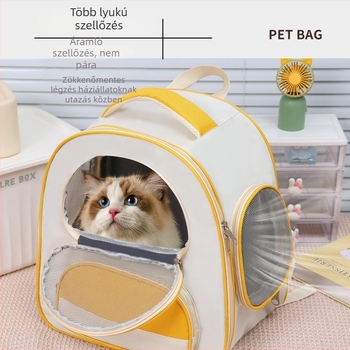 Macska táska - vászon anyag, karikatúra mintázat, márka Hongyue Special Pet
