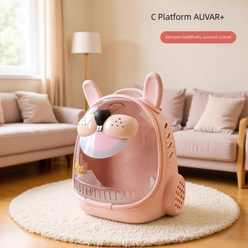 EVA anyagú macska szálltáska, kapacitás 18, állatmintás, közepes puhaság