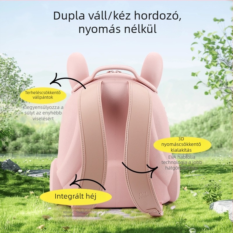 EVA anyagú macska szálltáska, kapacitás 18, állatmintás, közepes puhaság
