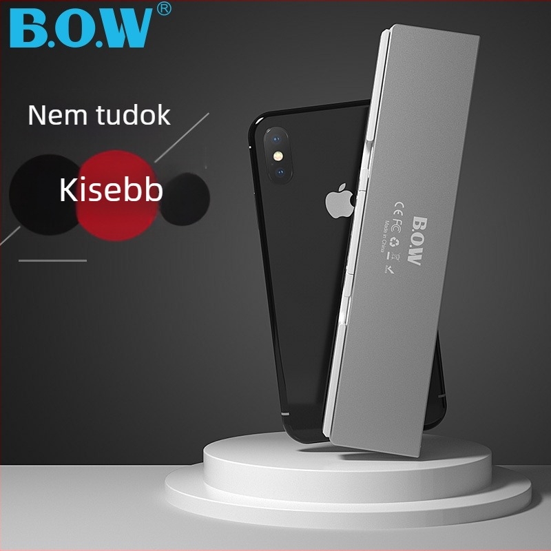 BOW HB199 Összecsukható Bluetooth Billentyűzet, Univerzális Kompatibilitás, Bluetooth Interfész, Ergonomikus Kialakítás, OEM Feldolgozás