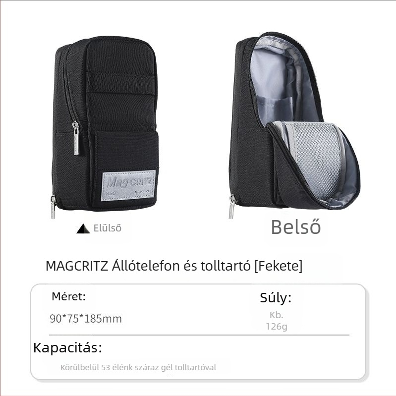 Kokuyo PC173 Álló Tolltartó, Nagy Kapacitás, Japán Stílus, Poliészter