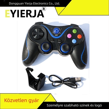 EYIERJIA V8 Játékkontroller — Bluetooth vezeték nélküli gamepad mobiltelefonra, PC-re, tabletre és Smart TV-re; ABS ház, 300 g