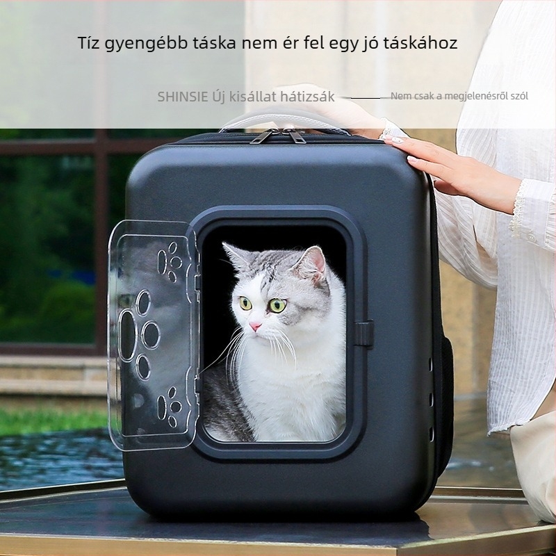 Állatbarát hátizsák űr kapszula formájú, kapacitás 2,5 L, 500D anyag, Modell 008, közepes keménység