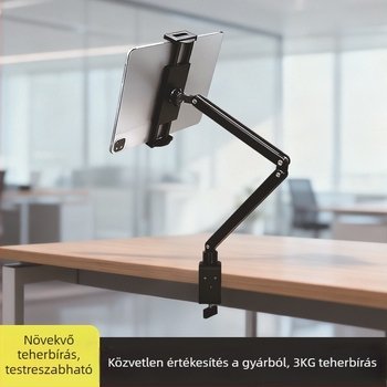 Forgó tablet-tartó, modell Bx-n07c2, univerzális kompatibilitás iPad/iPhone, tömeg 0,8 kg.