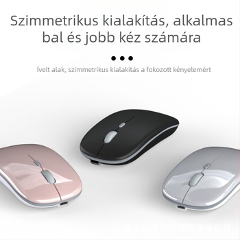 Vezeték nélküli Bluetooth újratölthető, csendes, kétmódú 5.0 egér Apple, Android és Windows számára
