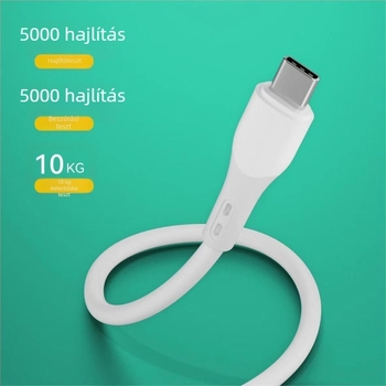 PD 2-in-1 gyorstöltő kábel Lightning és USB-C csatlakozókkal, 120W, 1-2 elosztó, TPE anyag