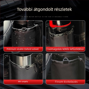 Autó teáskanna tároló táska, vízálló anyag, függő kivitel, a hátsó ülésnél a középső konzol oldalán