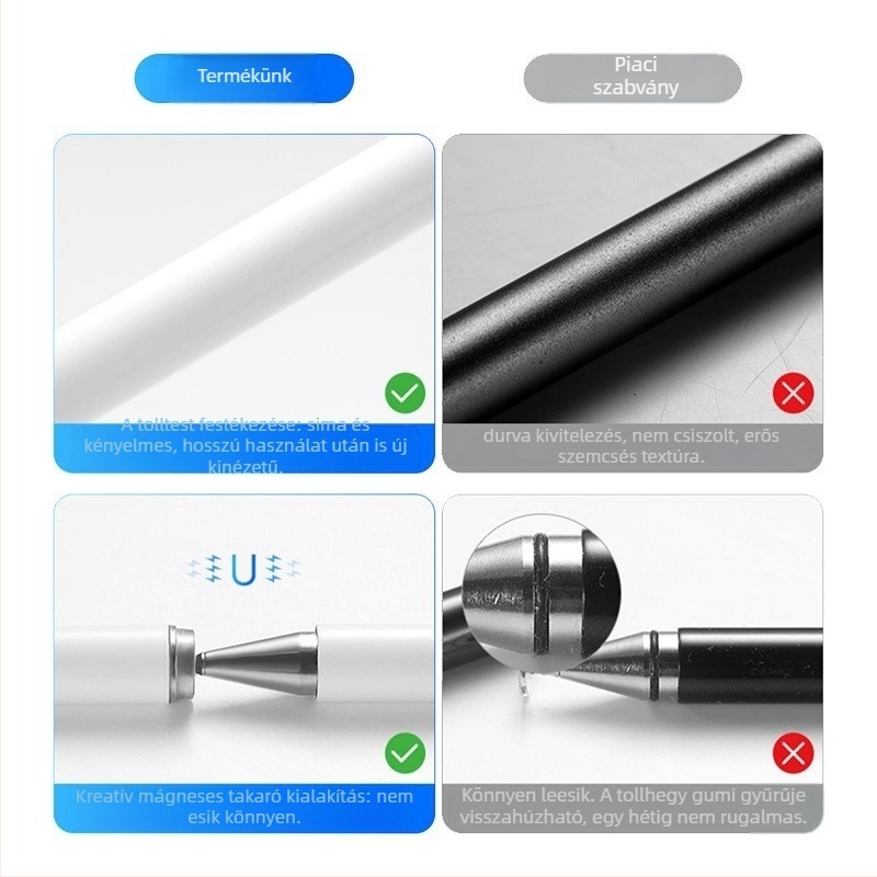 DRB-1 stylusz kapacitív érintőképernyőhöz, mágneses kettős funkció, OEM gyártás, iPad-kompatibilis