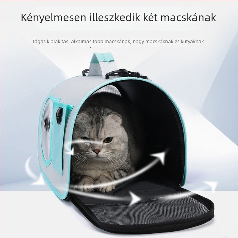 Kisállat crossbody táska, légáteresztő PC anyag, űrkapszula dizájn, Hongyue Special Pet