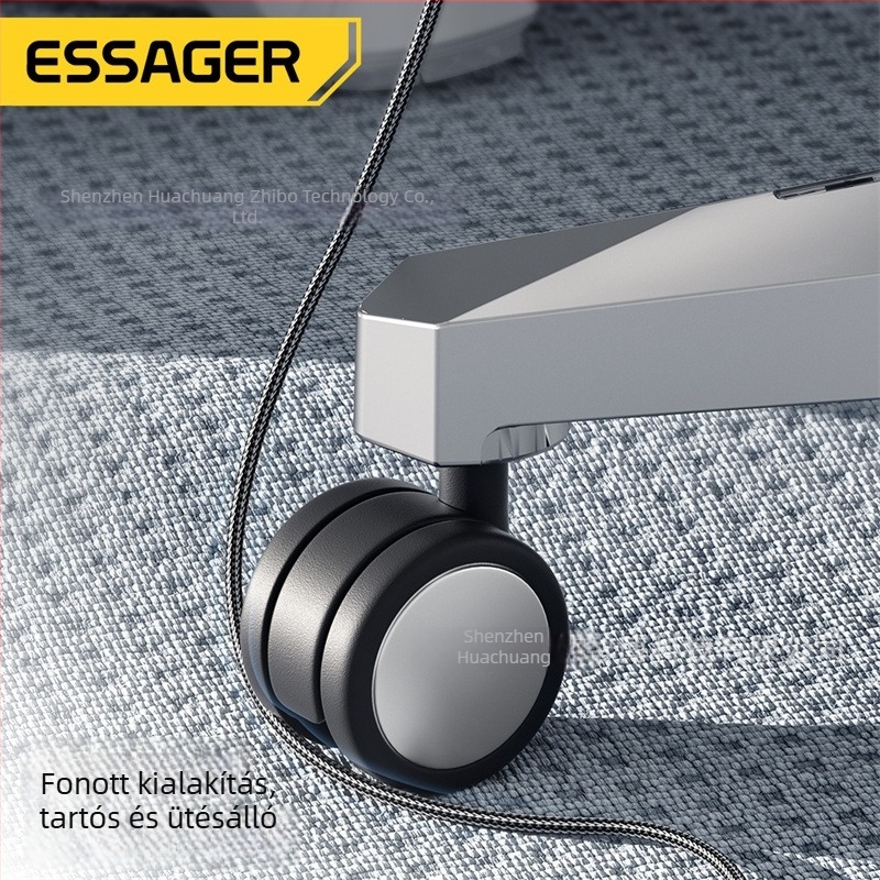 ESSAGER Jiajian széria PD100W USB-C gyorstöltő adatkábel laptopokhoz, tabletekhez és okostelefonokhoz