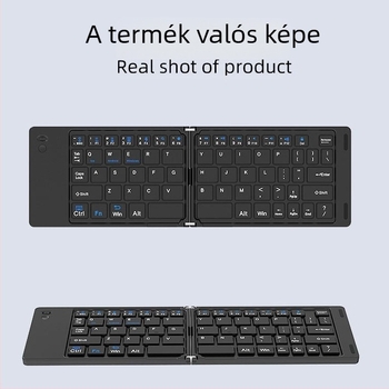Összecsukható vezeték nélküli Bluetooth billentyűzet és egér – mini hordozható készlet tabletához/telefonhoz/laptophoz, 1600 DPI, ergonomikus, logó nyomtatás lehetséges