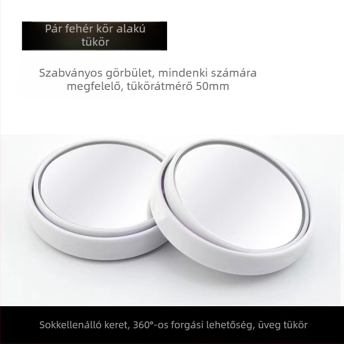 Iron Dragon Autó Hátsó Néző Tükre – kör alakú, HD széles látómező, holttér tükör, 2-in-1 kettős tükör