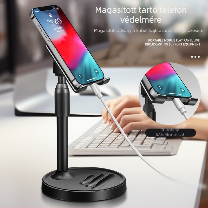 Telefon/tablet tartó légzsákkal, műanyagból, IP-stílus, testreszabás nélküli