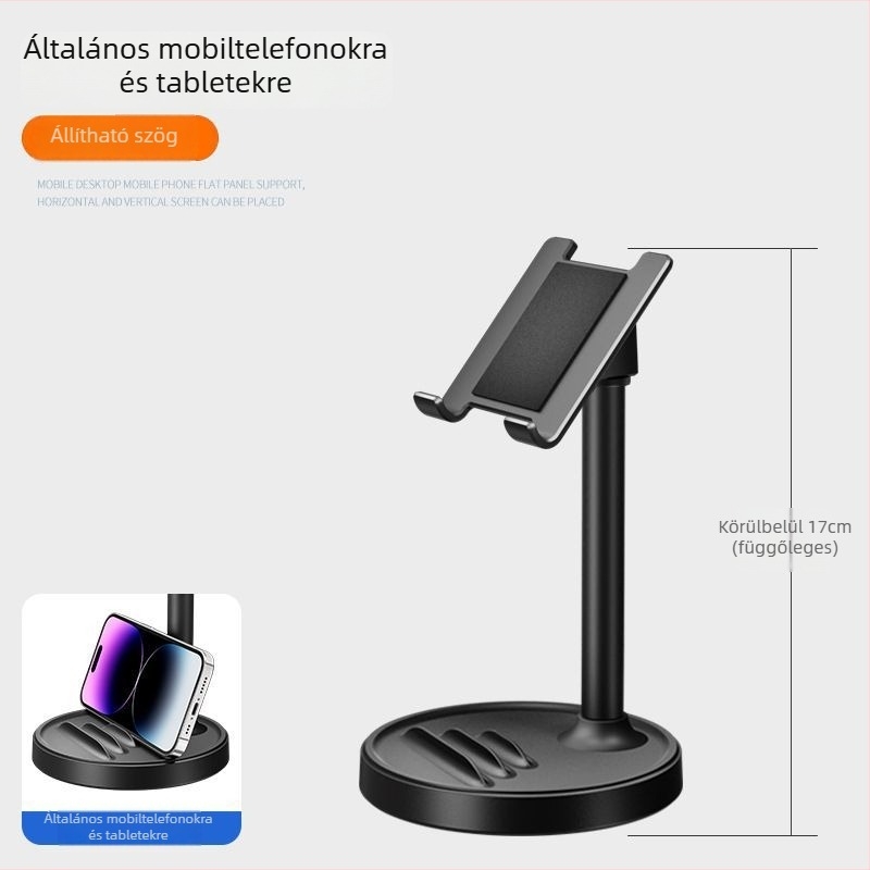 Telefon/tablet tartó légzsákkal, műanyagból, IP-stílus, testreszabás nélküli