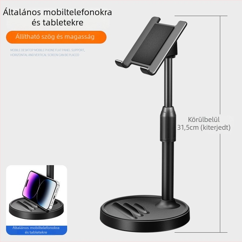 Telefon/tablet tartó légzsákkal, műanyagból, IP-stílus, testreszabás nélküli