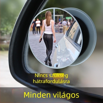 Turadze kerek hátsó tükör holttér-hez, 360°-os széles látómező, hátrameneti segéd, autó tartozék