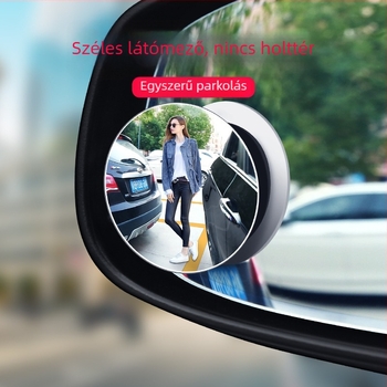 Turadze kerek hátsó tükör holttér-hez, 360°-os széles látómező, hátrameneti segéd, autó tartozék